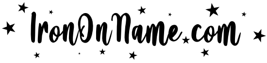 Iron on Name Logo